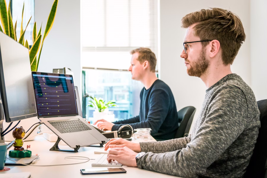 Modern IT team working